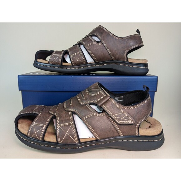 Dockers Sandals Mens 8 M Searose Fisherman Closed Toe Brown Casual Shoes NEW - Picture 3 of 11